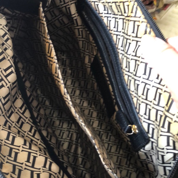 Tignanello Authentic large black/brown‎ pebbled leather satchel. 12 x 9 in. EUC. - Picture 6 of 8